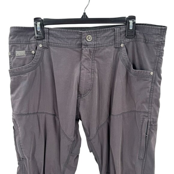 Kühl Mens Lightweight Grey Pants 36x32 With Multiple Pockets & Button Closure - Picture 2 of 15